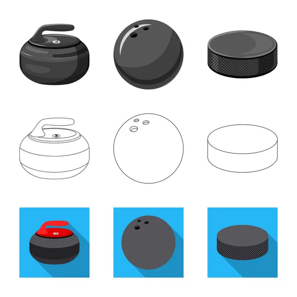 스포츠 및 공 아이콘 벡터 일러스트입니다. 스포츠와 운동 재고 벡터 일러스트 레이 션의 설정. — 스톡 벡터