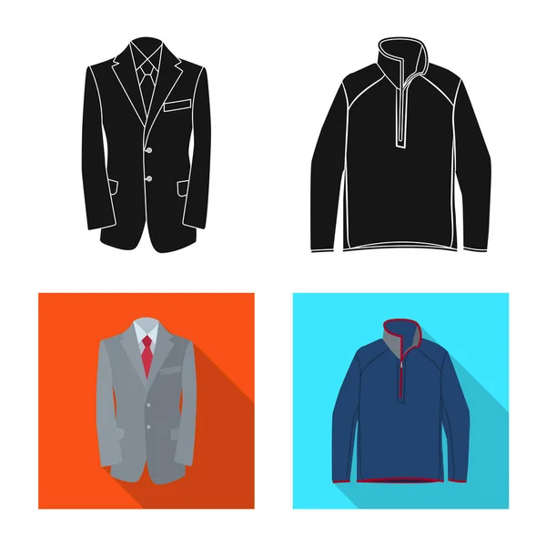 Projeto vetorial do homem e logotipo da roupa. Coleção de homem e desgaste símbolo de estoque para web . —  Vetores de Stock