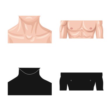 İnsan ve yarım simge vektör Illustration. İnsan kümesi ve hisse senedi için kadın vektör simgesi.