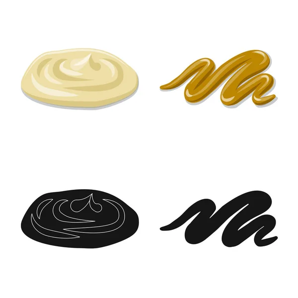 Diseño vectorial de hamburguesa y signo sándwich. Conjunto de hamburguesa y el icono de vector de rebanada para stock . — Vector de stock