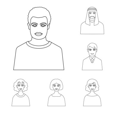 Karakter ve avatar simge yalıtılmış nesne. Hisse senedi için karakter ve kişi vektör simge kümesi.