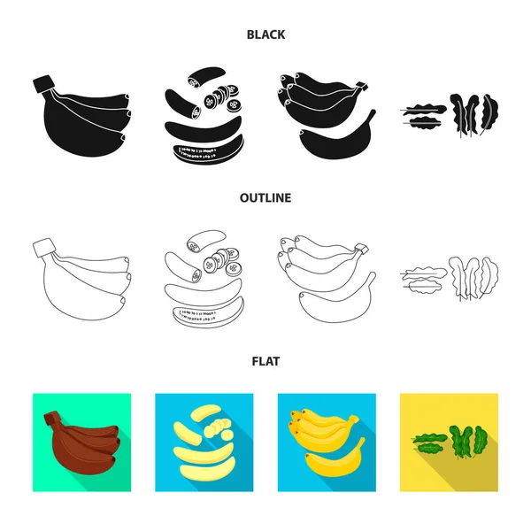 Vektorillustration des natürlichen und vegetarischen Logos. Sammlung natürlicher und essender Aktiensymbole für das Web. — Stockvektor