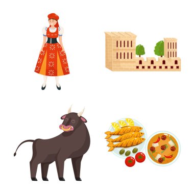 İzole nesnesini ve sembolü. Set ve vektör simge stok için seyahat.