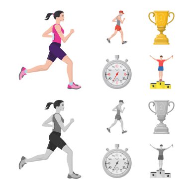 Spor ve kazanan işareti yalıtılmış nesne. Spor ve fitness hisse senedi simgesi web için kümesi.