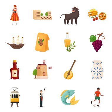 Vektör tasarımı ve logo. Koleksiyon ve seyahat stok vektör illüstrasyon.