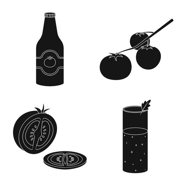 Illustration vectorielle du produit et icône naturelle. Collection de produits et de stock alimentaire symbole pour la toile . — Image vectorielle