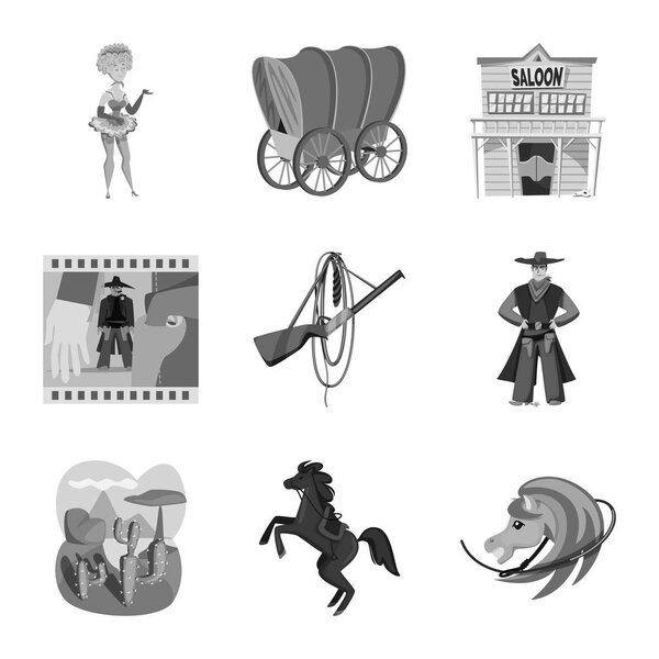 Vector illustration of ranch and farm icon. Collection of ranch and history stock symbol for web.