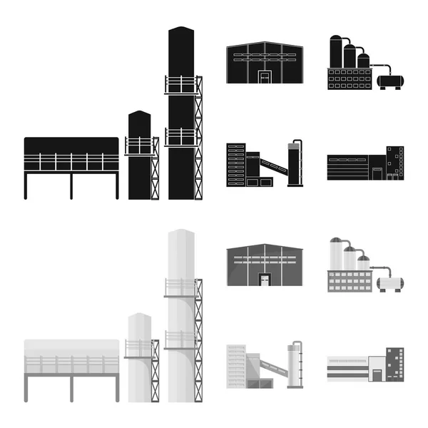 Vector ontwerp van productie en structuur symbool. Verzameling van productie en technologie vector pictogram voor voorraad. — Stockvector