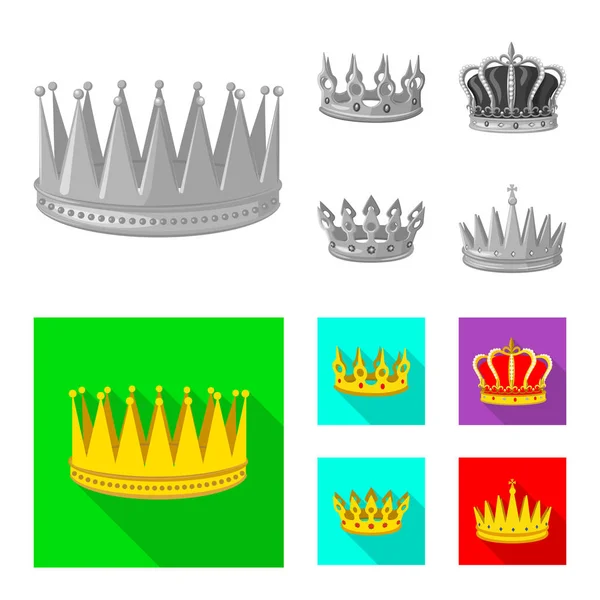 Vector illustration of medieval and nobility icon. Collection of medieval and monarchy stock vector illustration. — Stock Vector