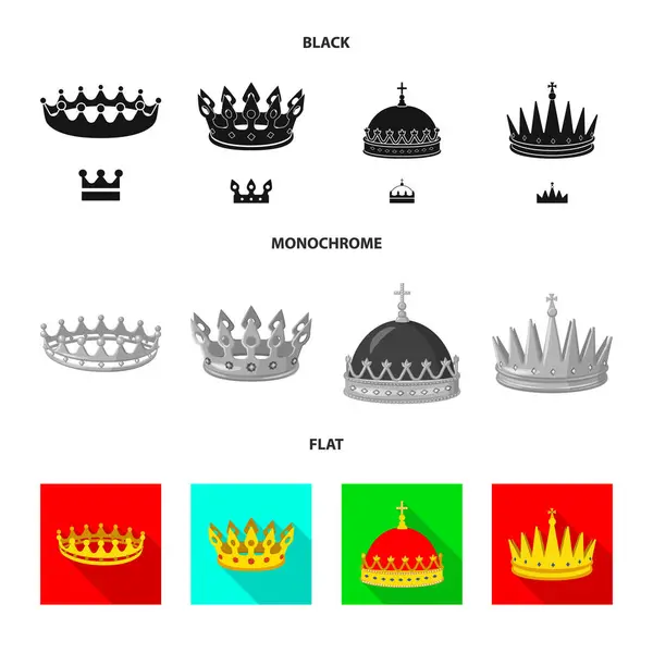 Design vetorial do ícone medieval e da nobreza. Coleção de medieval e monarquia símbolo de estoque para web . — Vetor de Stock