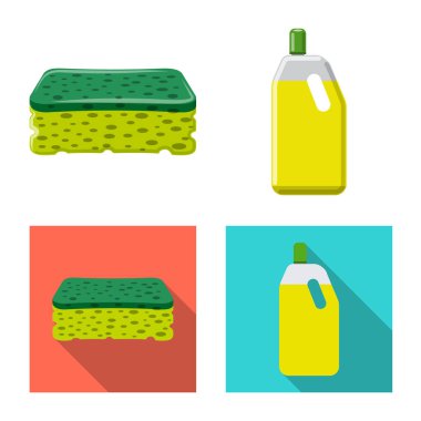 Temizlik ve servis logo vektör Illustration. Hisse senedi için temizlik ve ev vektör simge kümesi.