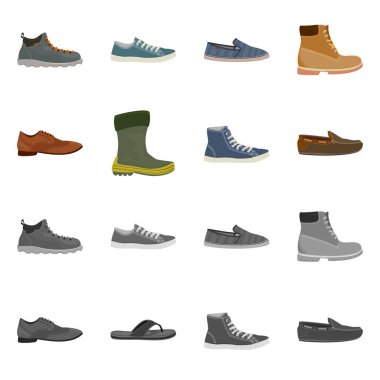 Ayakkabı ve ayakkabı simge vektör Illustration. Ayakkabı ve ayak hisse senedi simgesi için web topluluğu.