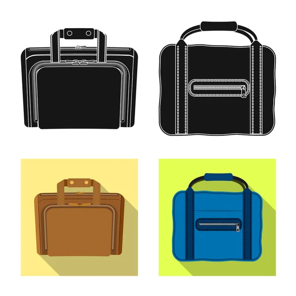 Illustration vectorielle de la valise et de l'icône bagage. Collection de valise et icône vectorielle de voyage pour stock . — Image vectorielle