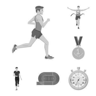 Başarı ve maraton sembolü izole nesne. Web için başarı ve kazanan stok sembolü koleksiyonu.
