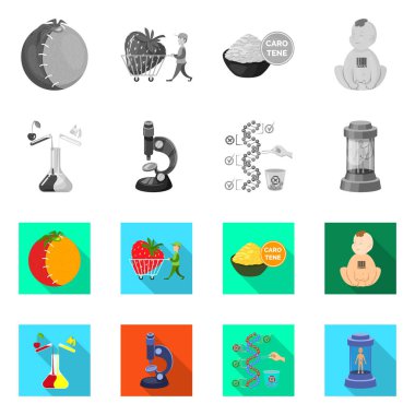 Test ve sentetik logo vektör Illustration. Sınama ve laboratuvar hisse senedi vektör çizim topluluğu.