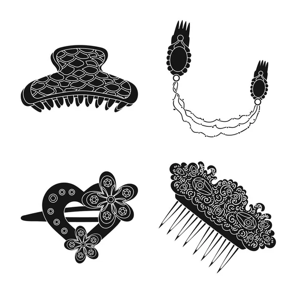 Μεμονωμένο αντικείμενο χτένισμα και θηλυκό σύμβολο. Συλλογή από χτένισμα και τα μαλλιά εικονίδιο διάνυσμα για το απόθεμα. — Διανυσματικό Αρχείο