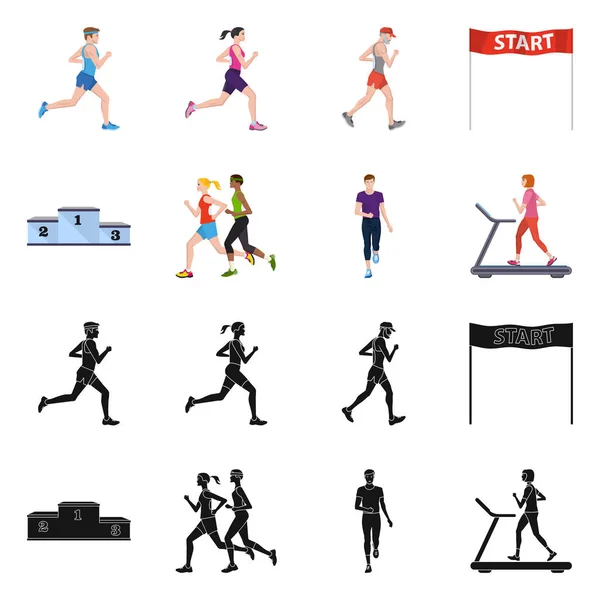 Vektorillustration av sport och vinnare-ikonen. Samling av sport- och fitness aktiesymbol för webben. — Stock vektor