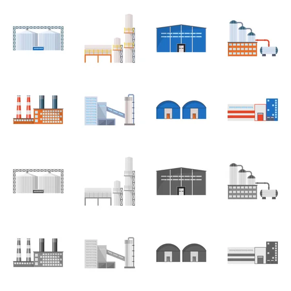Vector design of production and structure icon. Collection of production and technology vector icon for stock. — Stock Vector