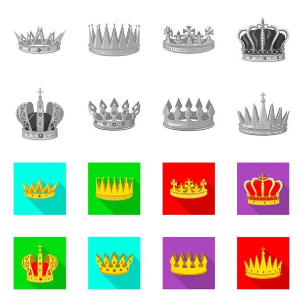 Conception vectorielle du logo médiéval et de noblesse. Collection d'illustration vectorielle de stock médiévale et monarchique . — Image vectorielle