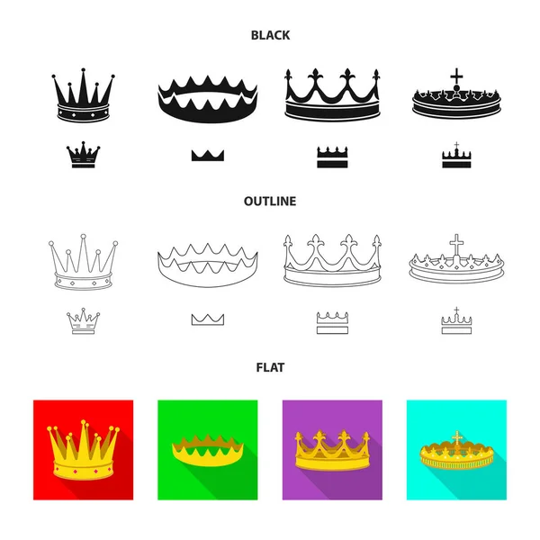 Векторний дизайн середньовічної і знаті. Набір середньовічних і монархічних векторних значків для запасів . — стоковий вектор