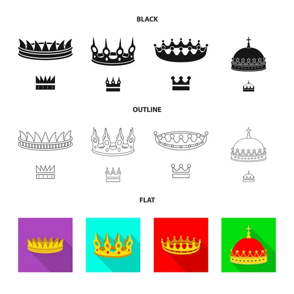 Векторный дизайн знака средневековья и благородства. Набор векторных иллюстраций средневековья и монархии . — стоковый вектор