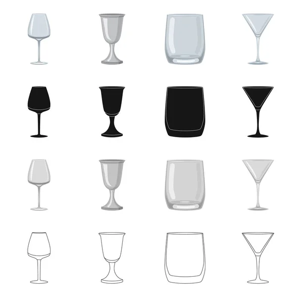 Illustrazione vettoriale della forma e simbolo di celebrazione. Set di icone vettoriali di forma e volume per stock . — Vettoriale Stock