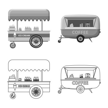 Piyasa ve dış işareti yalıtılmış nesne. Market ve gıda vektör simgesini hissenin topluluğu.