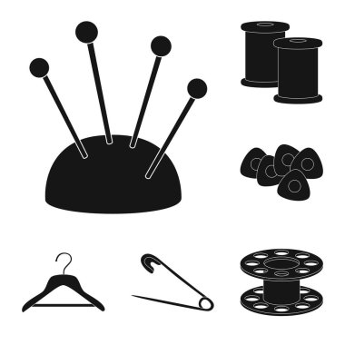 Stüdyo ve endüstri işareti vektör Illustration. Web için stüdyo ve dikiş stok sembolü seti.