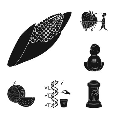 Vektör Illustration kalite ve laboratuar logosu. Kalite ve genetik stok vektör çizim koleksiyonu.