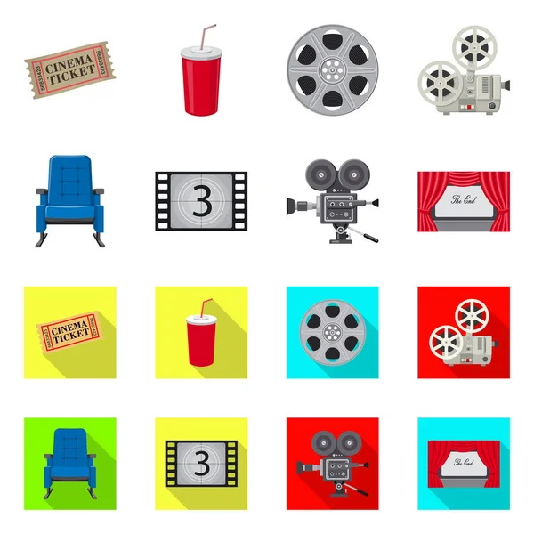 Televizyon ve filme simge vektör tasarımı. Televizyon ve hisse senedi vektör çizim ile ilgilenen.