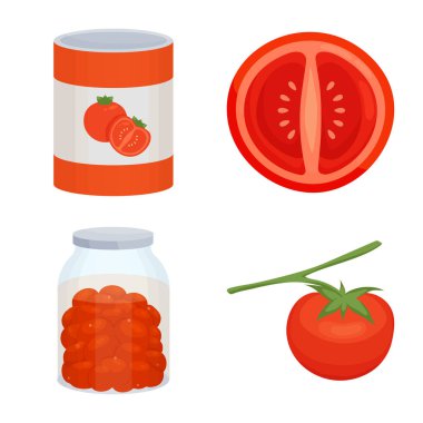 Vektör Illustration organik ve gıda logosu. Organik ve diyet stok vektör çizim seti.