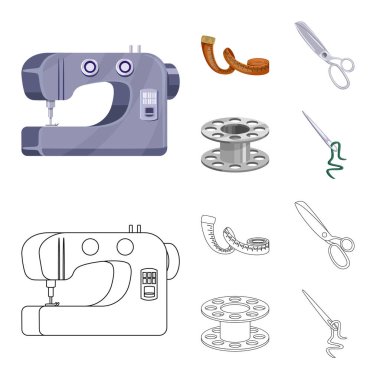 El sanatları ve el sanatları işaretin yalıtılmış nesne. Zanaat ve sanayi stok vektör çizim seti.