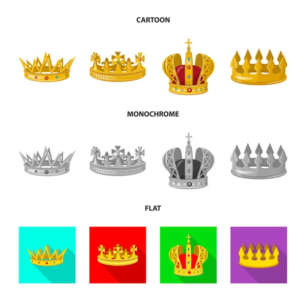 Векторний дизайн середньовічного та знатного знаку. Набір середньовіччя та монархії Векторні ілюстрації . — стоковий вектор