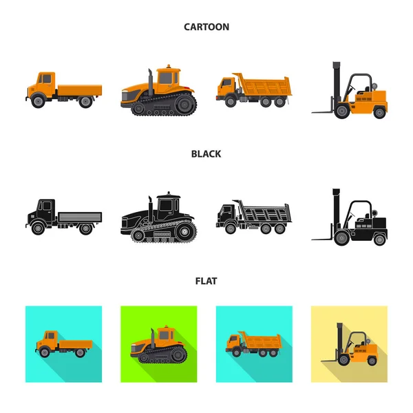 Ilustração vetorial do símbolo de construção e construção. Conjunto de construção e maquinaria ilustração vetorial de estoque . — Vetor de Stock