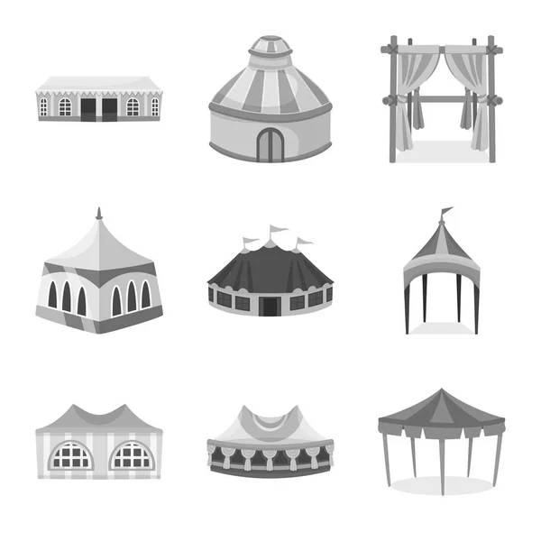 Векторный дизайн наружного и архитектурного знака. Коллекция векторной иконки под открытым небом для склада . — стоковый вектор