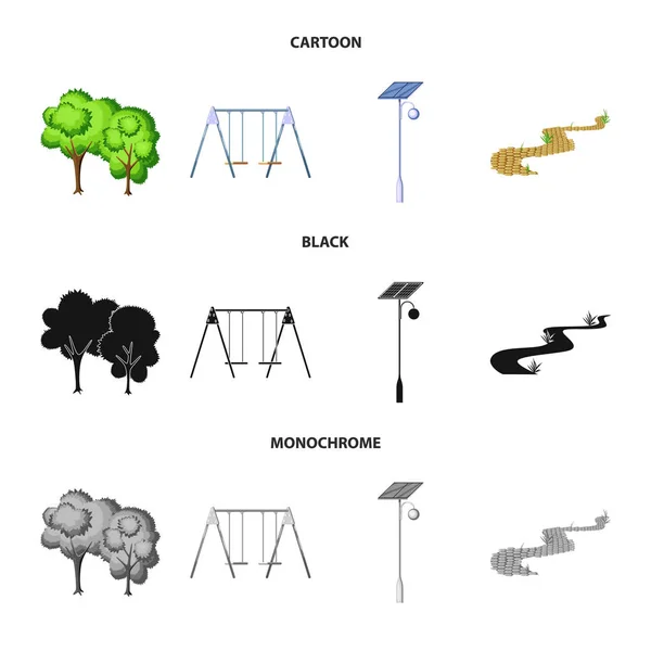 Conception vectorielle du symbole urbain et urbain. Ensemble de symbole de stock urbain et de relaxation pour le web . — Image vectorielle