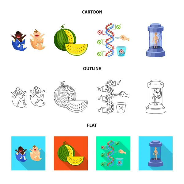 Objeto aislado de prueba e icono sintético. Conjunto de icono de prueba y vector de laboratorio para stock . — Archivo Imágenes Vectoriales