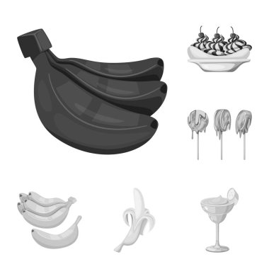 Taze illüstrasyon vektör ve logo diyet. Taze ve vejetaryen hisse senedi vektör çizim seti.