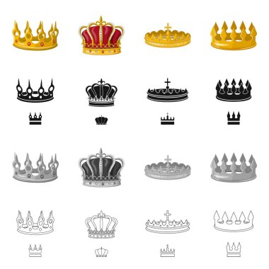 Vektör tasarımı Ortaçağ ve asalet simgesi. Ortaçağ topluluğu ve monarşi hisse senedi vektör çizim.