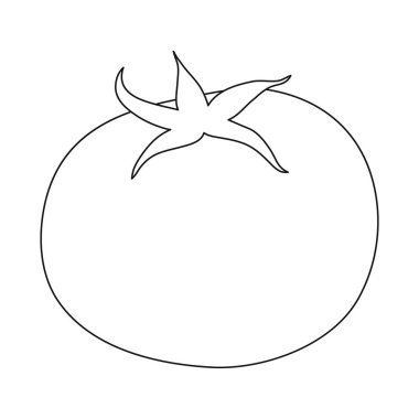 Vektör Illustration domates ve kırmızı logosu. Stok için domates ve Vegan vektör simgesi koleksiyonu.