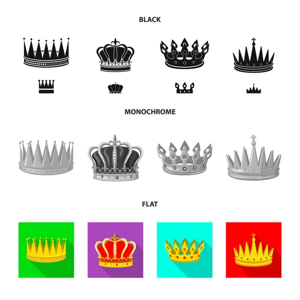 Vektorillustration av medeltida och adeln ikon. Samling av medeltida och monarkin vektor ikon för lager. — Stock vektor