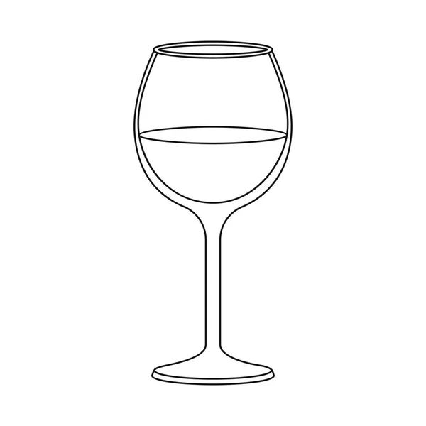 Isolerade objekt av vin och röd symbol. Insamling av vin och vinglas lager vektor illustration. — Stock vektor