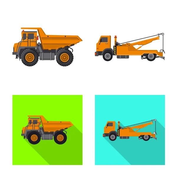 Ilustración vectorial del logotipo de construcción y construcción. Conjunto de construcción y maquinaria stock vector ilustración . — Vector de stock