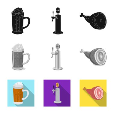 Yalıtılmış nesne pub ve bar sembolü. Pub ve iç hisse senedi simgesi için web topluluğu.