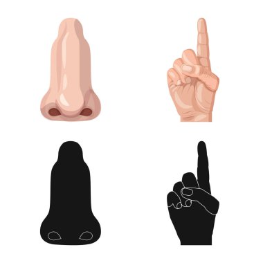 İnsan ve yarım simgesi yalıtılmış nesne. Kadın hisse senedi vektör çizim ve insan topluluğu.