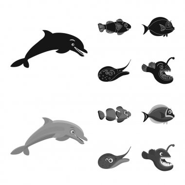 Deniz ve hayvan simgesi yalıtılmış nesne. Deniz ve deniz hisse senedi simgesi için web topluluğu.