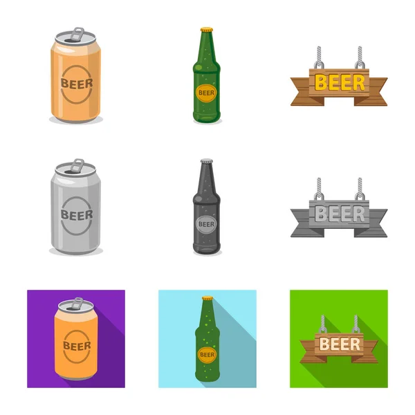 Diseño vectorial del logotipo del pub y la barra. Colección de pub e interior stock vector ilustración . — Vector de stock
