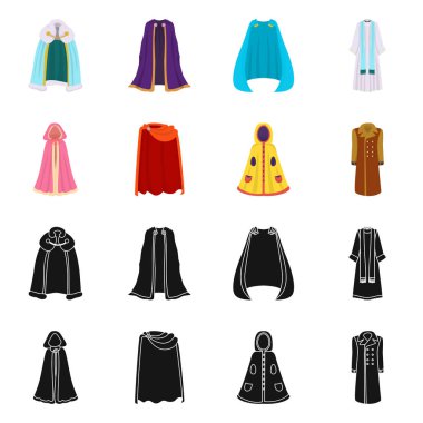 Malzeme ve giyim logo yalıtılmış nesne. Malzeme ve giysi hisse senedi simgesi için web topluluğu.