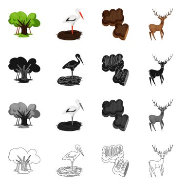 Geleneksel yalıtılmış nesne ve tur logosu. Simge stok vektör çizim ve geleneksel topluluğu.