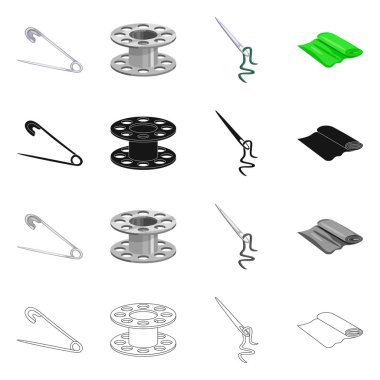 El sanatları ve el sanatları işaretin yalıtılmış nesne. Zanaat ve sanayi stok vektör çizim seti.